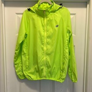 New Balance Lime Green sackable Windbreaker